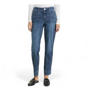 WIT & WISDOM Seamed High Waist Ankle Straight Leg Jeans In Bl-blue Size 6 NWOT